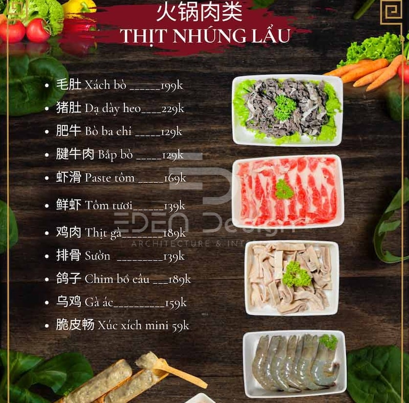 Biết lựa chọn điểm nhấn khi thiết kế menu nhà hàng