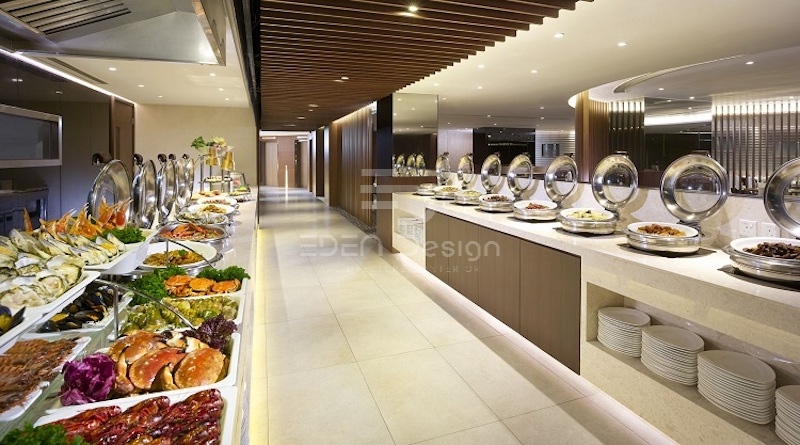 Nhà hàng buffet hải sản sáng sủa và sạch sẽ