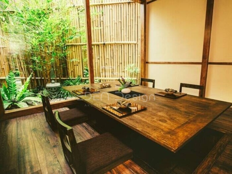 Mẫu thiết kế phòng VIP nhà hàng Nhật sử dụng hoàn toàn gỗ tự nhiên