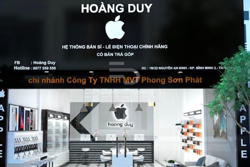 Thiết kế cửa hàng điện thoại 30m2 thu hút mọi ánh nhìn