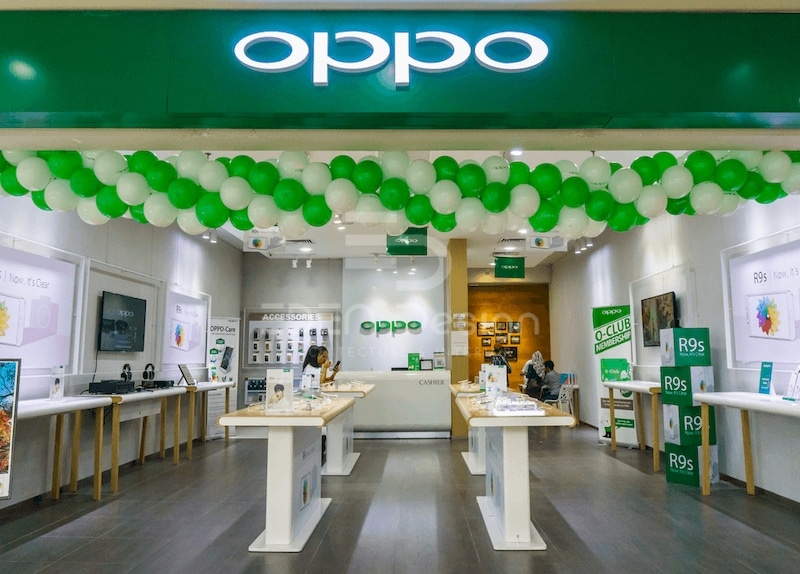 Thiết kế shop phụ kiện điện thoại oppo với những chi tiết trang trí đặc trưng