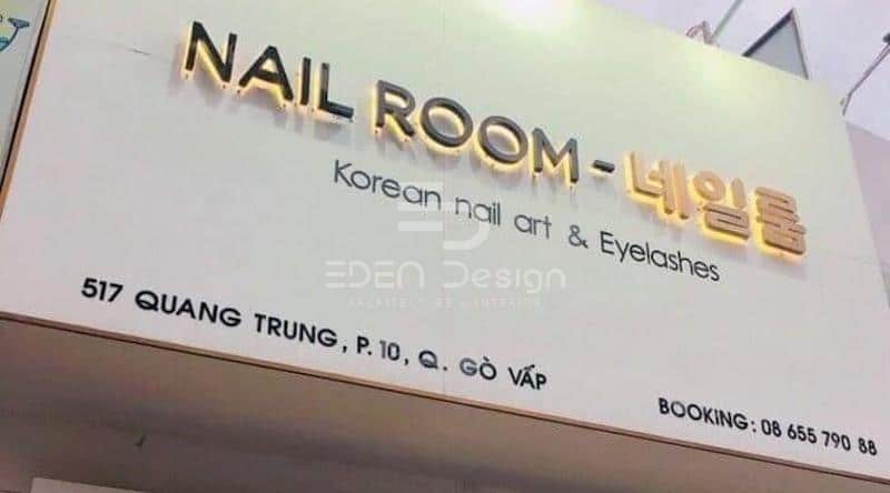 Mẫu thiết kế bảng hiệu spa làm nail đơn giản mà tinh tế, phù hợp với mọi phong cách