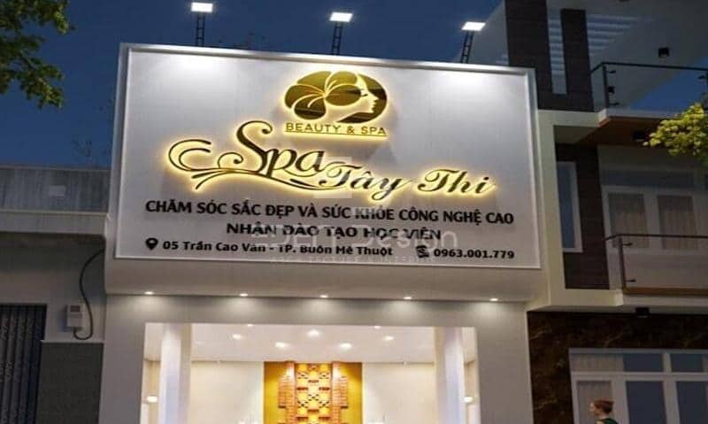 Bảng hiệu spa góp phần khắc sâu ấn tượng tích cực trong tâm trí khách hàng