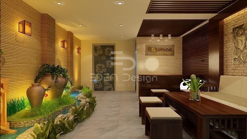 Thiết kế spa mini theo phong cách thiên nhiên giúp khách hàng thư giãn và hòa hợp với môi trường