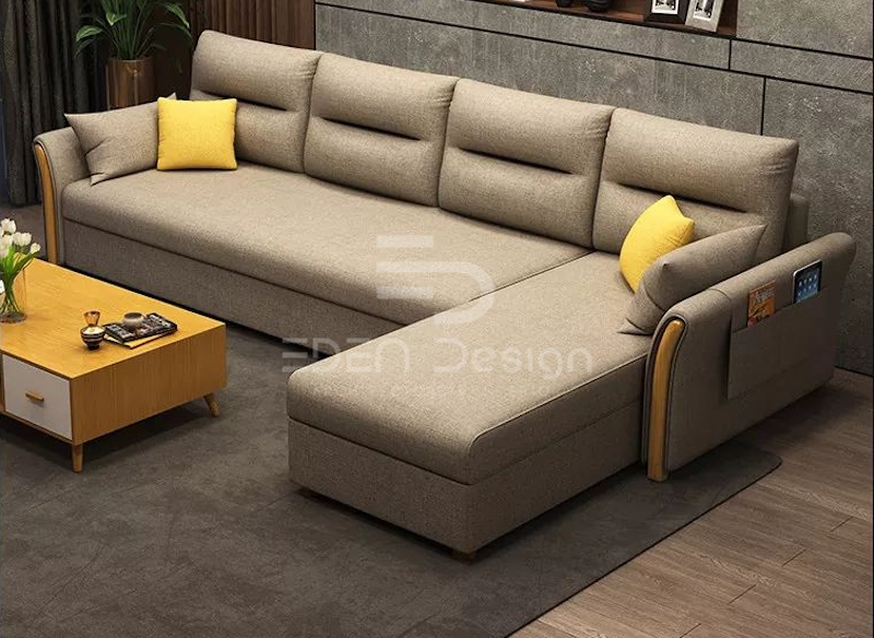 Lựa chọn một chiếc sofa góc chữ L giúp không gian thông minh hơn