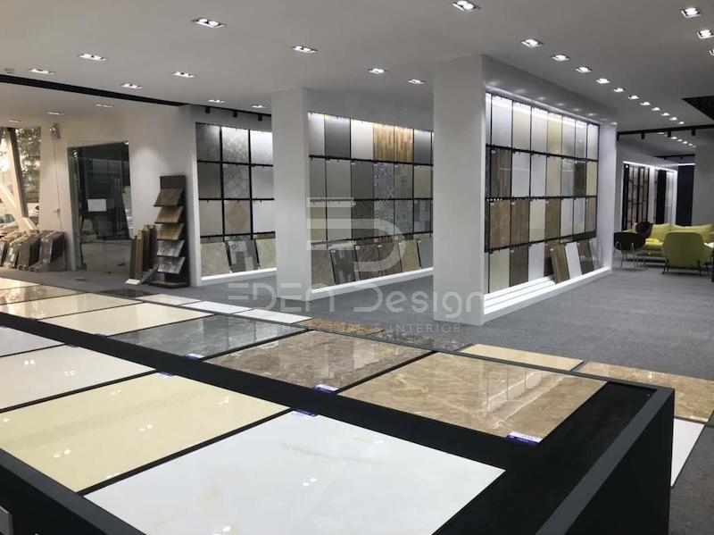 Thiết kế hiện đại giúp showroom gạch ốp lát thêm sang trọng