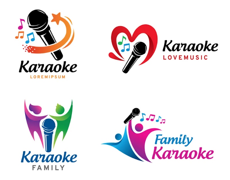 Logo quán karaoke đẹp phong cách nghệ thuật tuy đơn giản nhưng vẫn sang trọng