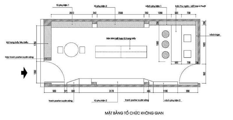 Bản vẽ thiết kế cửa hàng tiện lợi đẹp mắt - Mẫu 2