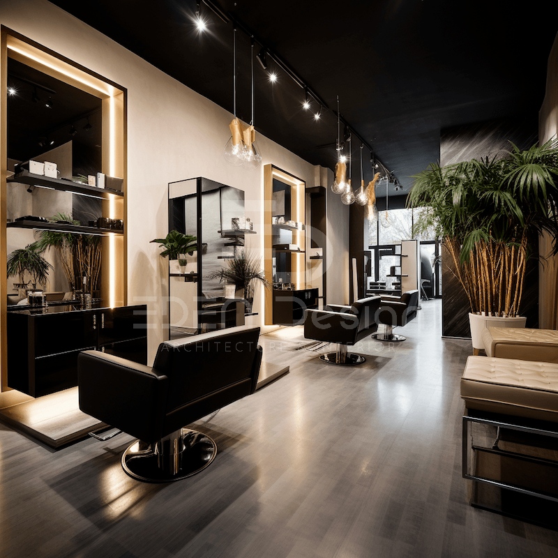 Gợi ý cách thiết kế salon tóc đẹp, hiện đại.