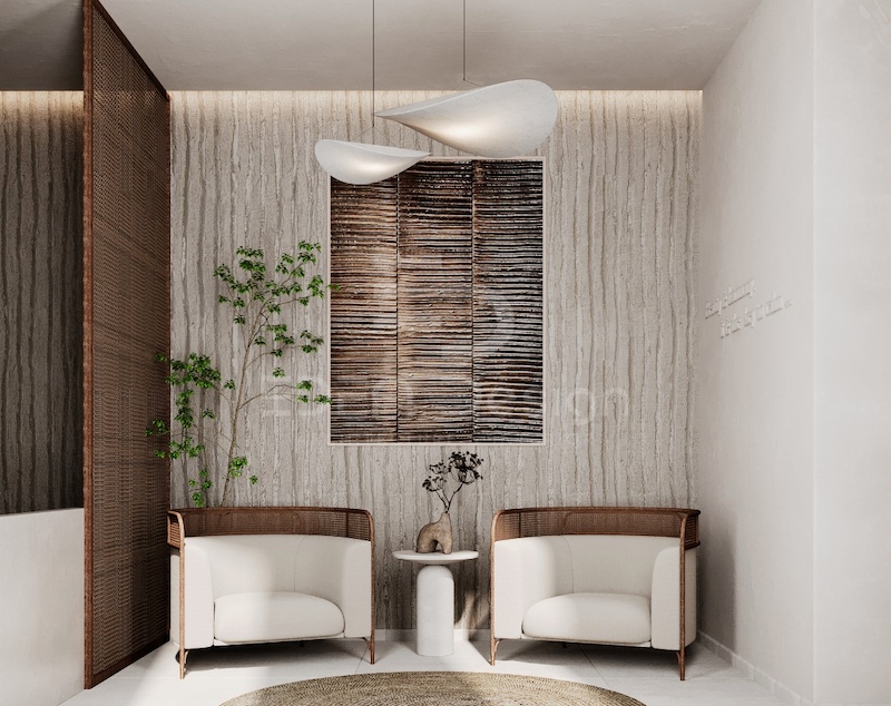Ghế sofa luôn là ưu tiên số 1 khi thiết kế khu vực chờ.