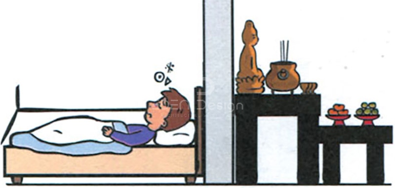 Những điều nên tránh khi bố trí phòng ngủ sau phòng thờ.