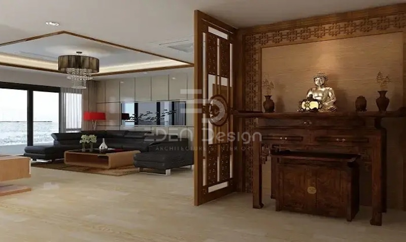 Thờ cúng là nơi linh thiên vì thế không được đặt giường đối diện với phòng ngủ