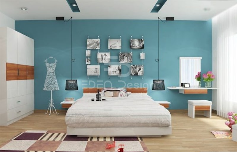 Gia chủ có thể sử dụng trần nhà giả để che đi xà ngang ấy