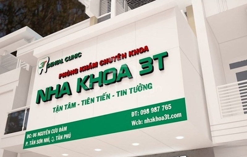 Biển hiệu nha khoa chất liệu nhôm alu kết hợp cùng chữ nổi mica (có nhiều loại chữ mica đa dạng)