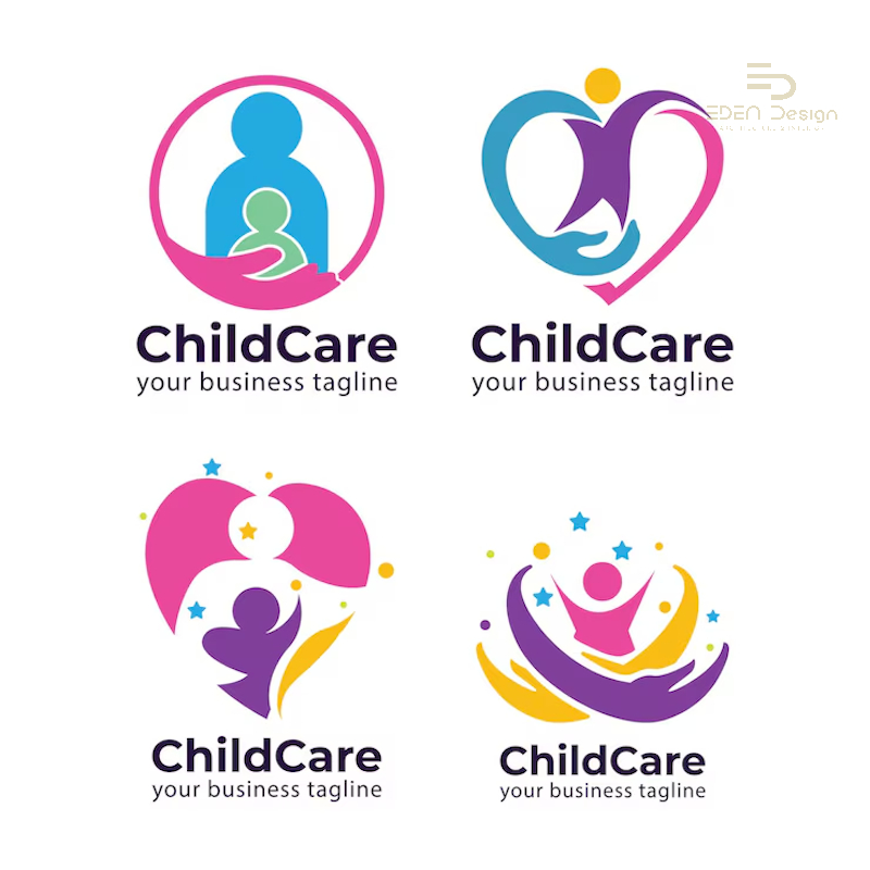 Logo đa dạng với màu sắc thu hút phù hợp với bệnh nhân nhỏ tuổi