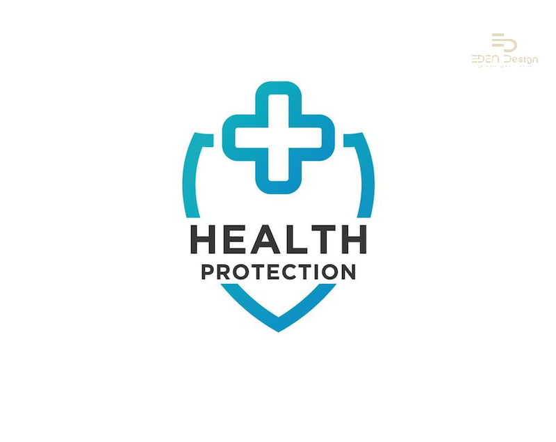 Logo phòng khám theo phong cách chiến khiên được thiết kế cách điệu ấn tượng