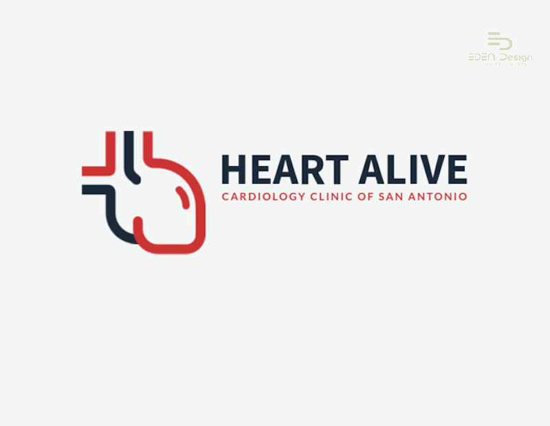 Logo được thiết kế với hình ảnh trái tim