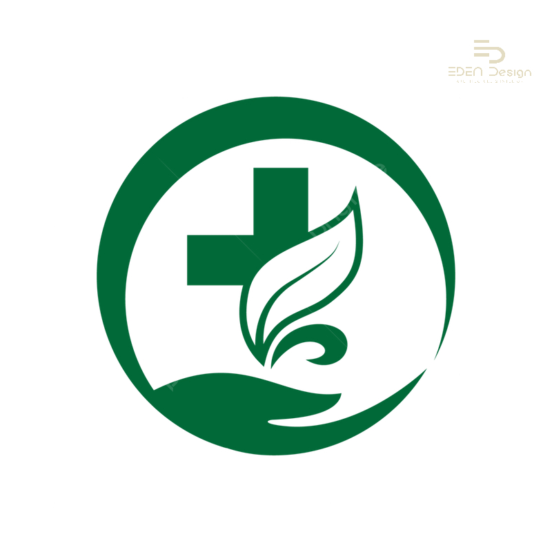 Logo đơn giản với màu xanh độc nhất tạo sự thiên nhiên tươi mát