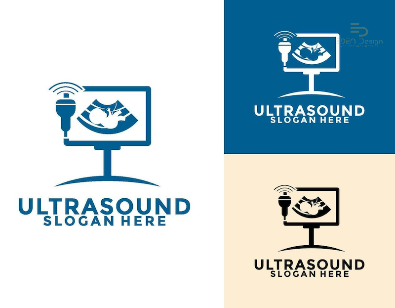 Logo được thiết kế theo phong cách thiết bị siêu âm