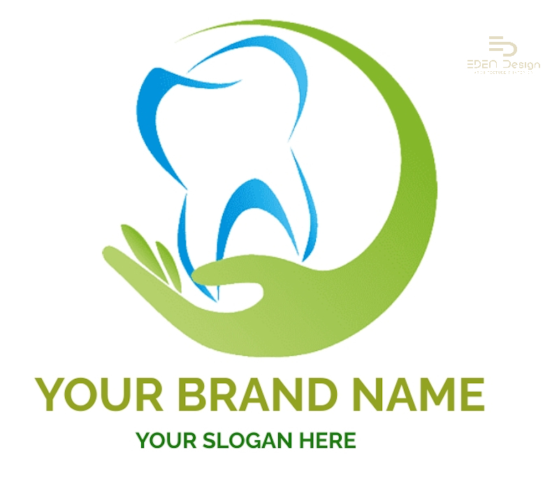 Logo bàn tay nâng niu răng vô cùng độc đáo và sáng tạo