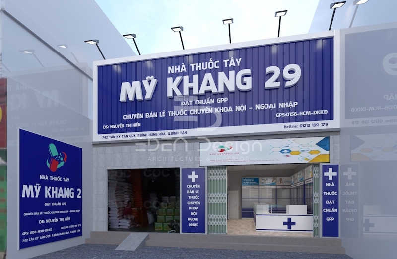 Thiết kế bảng hiệu tiệm thuốc ấn tượng