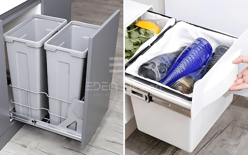 Đậy kín thùng rác để tránh gián bò vào tìm kiếm nguồn thức ăn