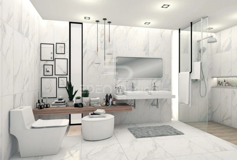 Sử dụng gạch tường phù hợp sẽ giúp không gian trở nên có điểm nhấn hơn