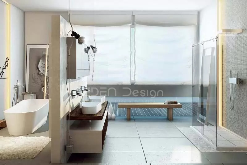 Di chuyển bức tường không chịu lực để giúp không gian phòng tắm trở nên rộng rãi hơn