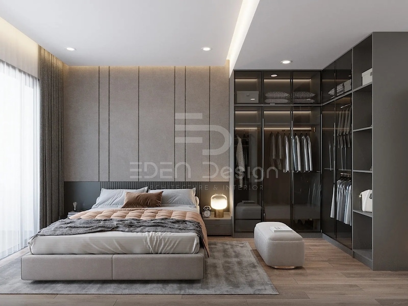 Phòng ngủ có cửa sổ giúp đón nhận những ánh sáng tự nhiên tốt lành