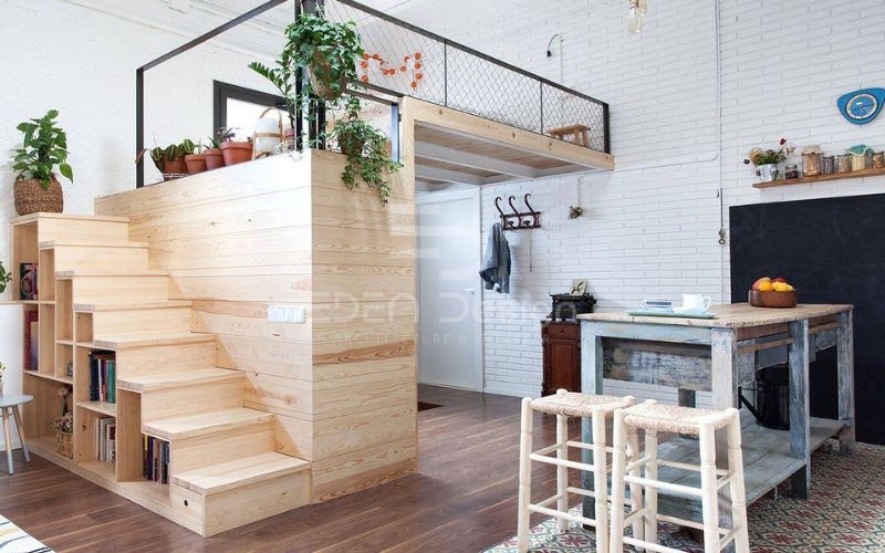 Sử dụng gác xếp vừa tiết kiệm không gian hiệu quả và dễ sinh hoạt