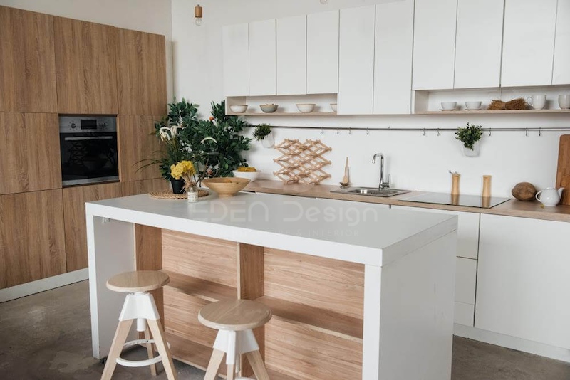 Phòng bếp có bàn đảo sẽ toát lên vẻ đẹp hiện đại và đầy đủ tiện nghi