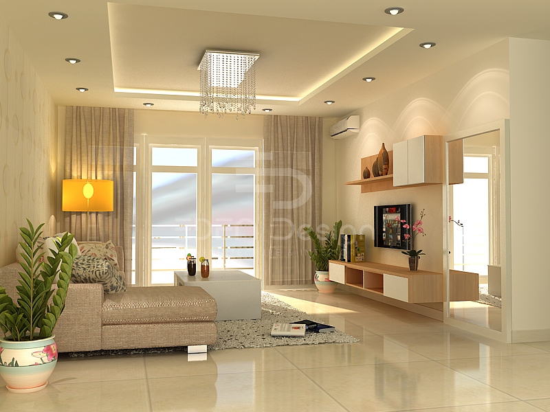 Kết hợp hài hòa giữa ánh sáng tự nhiên và ánh sáng của bị đèn trong phong khách
