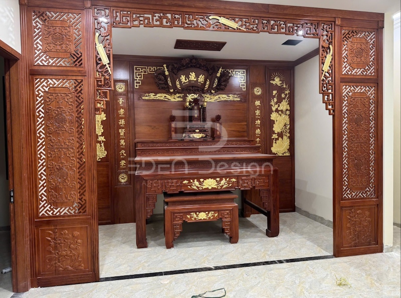 EDEN Interior luôn ưu tiên chất lượng sản phẩm và các vật liệu của phòng thờ