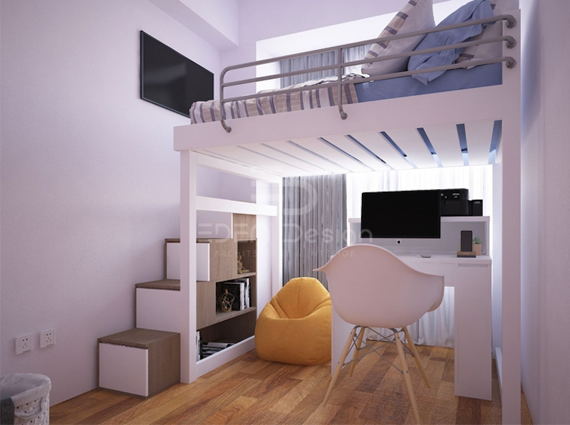 Phòng trọ 10m2 có gác lửng sẽ tạo được không gian ngủ riêng biệt