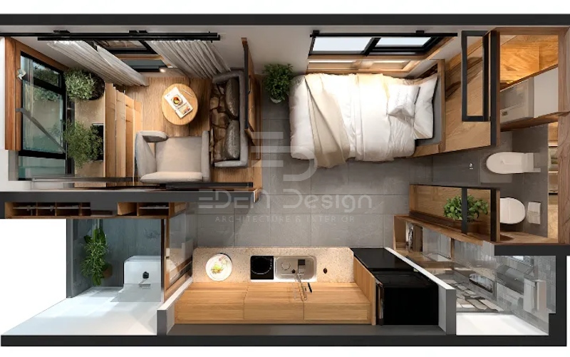 Phòng trọ 15m2 không chỉ đảm bảo đẹp mà còn phải đầy đủ tiện nghi