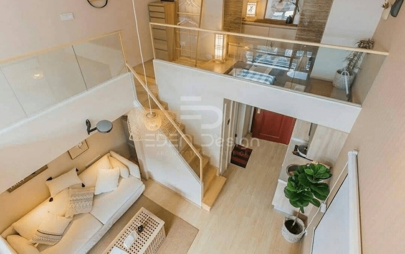 Phòng trọ 25m2 có gác sẽ giúp không gian được thông thoáng và rộng rãi