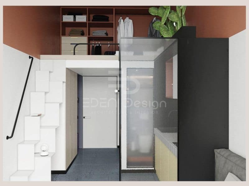 Phòng trọ 9m2 có gác sẽ tạo thêm không gian mới cho căn phòng